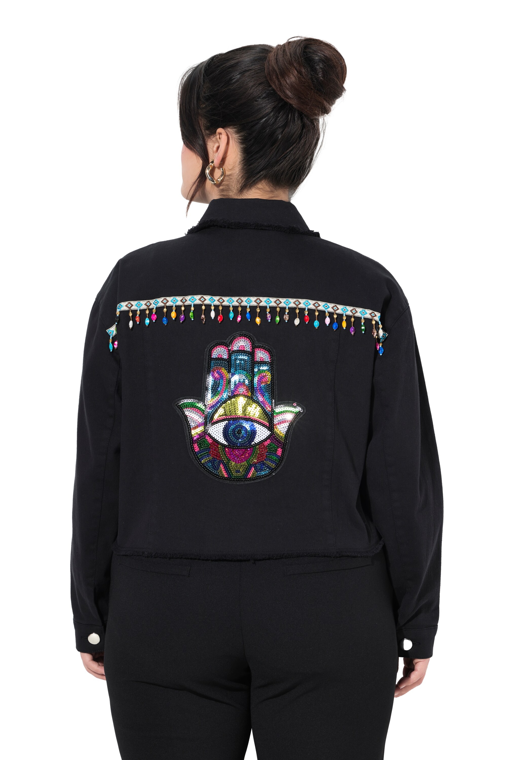 Angel of Style Tussenjas in Zwart: voorkant