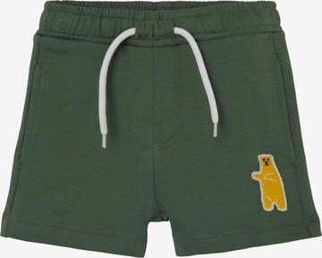 NAME IT Regular Broek 'Dik' in Groen: voorkant