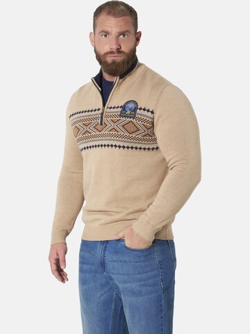 Jan Vanderstorm Pullover 'Kobbe' in Beige: Vorderseite