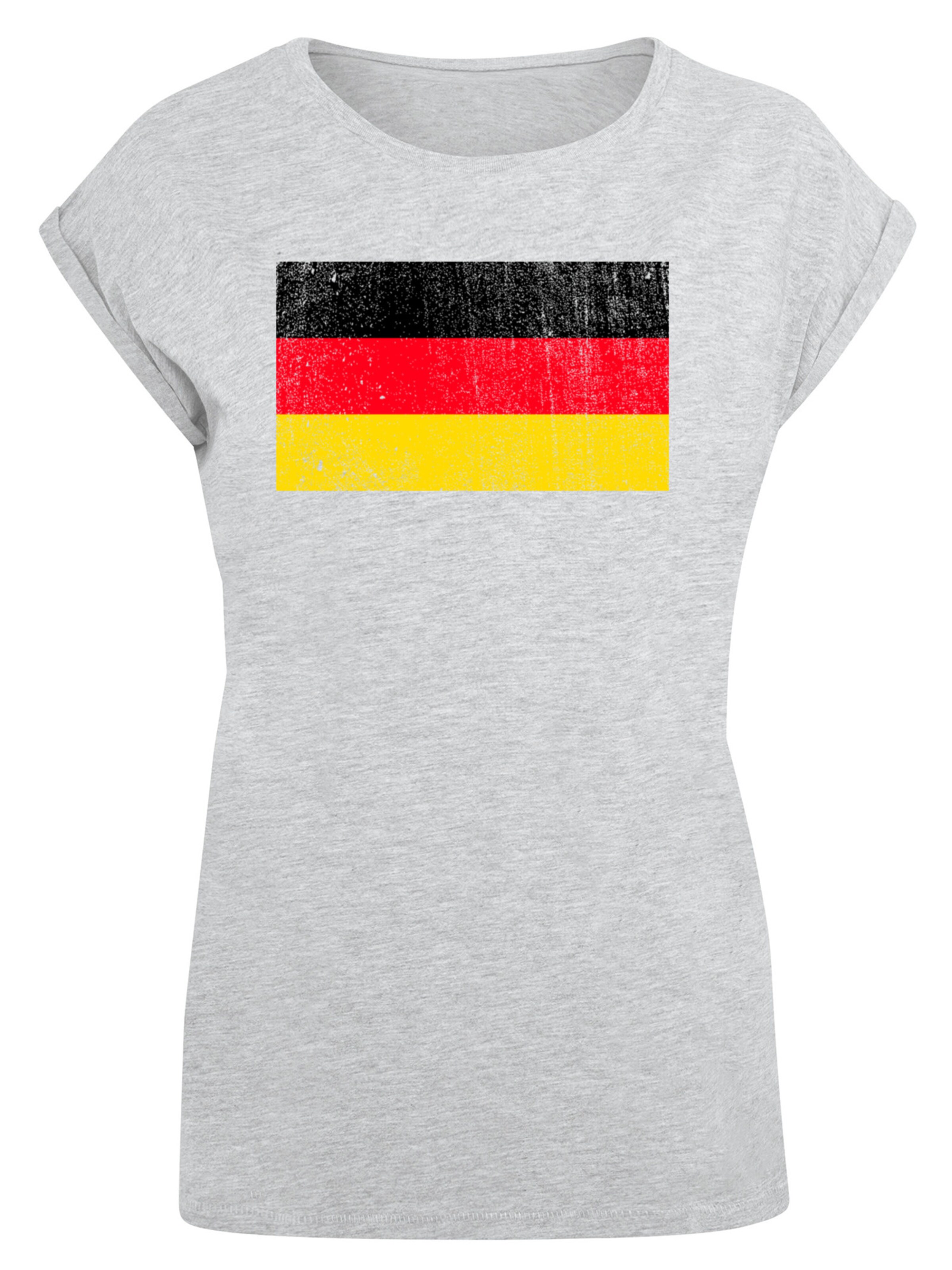 T-shirt 'Germany Deutschland Flagge distressed' F4NT4STIC en gris : devant