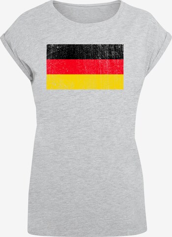 F4NT4STIC Shirt 'Germany Deutschland Flagge distressed' in Grau: predná strana