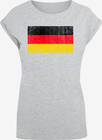 T-shirt 'Germany Deutschland Flagge distressed' F4NT4STIC en gris : devant