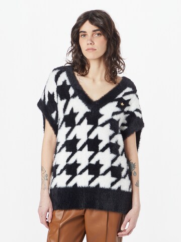 Pulover 'Houndstooth' de la ADIDAS ORIGINALS pe negru: față