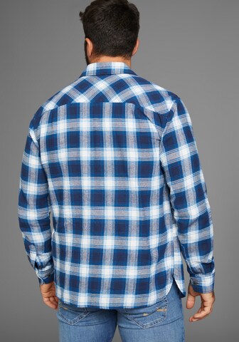 Man's World Regular Fit Hemd in Blau