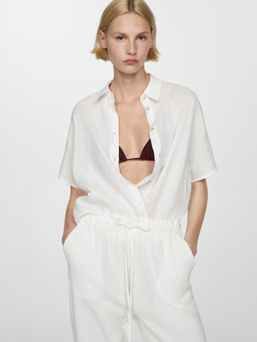 MANGO Regular Pants 'Indie' in White