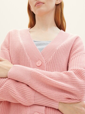 TOM TAILOR DENIM Knit cardigan in Pink