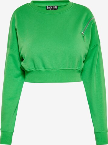 ROCKEASY Sweatshirt in Green: front