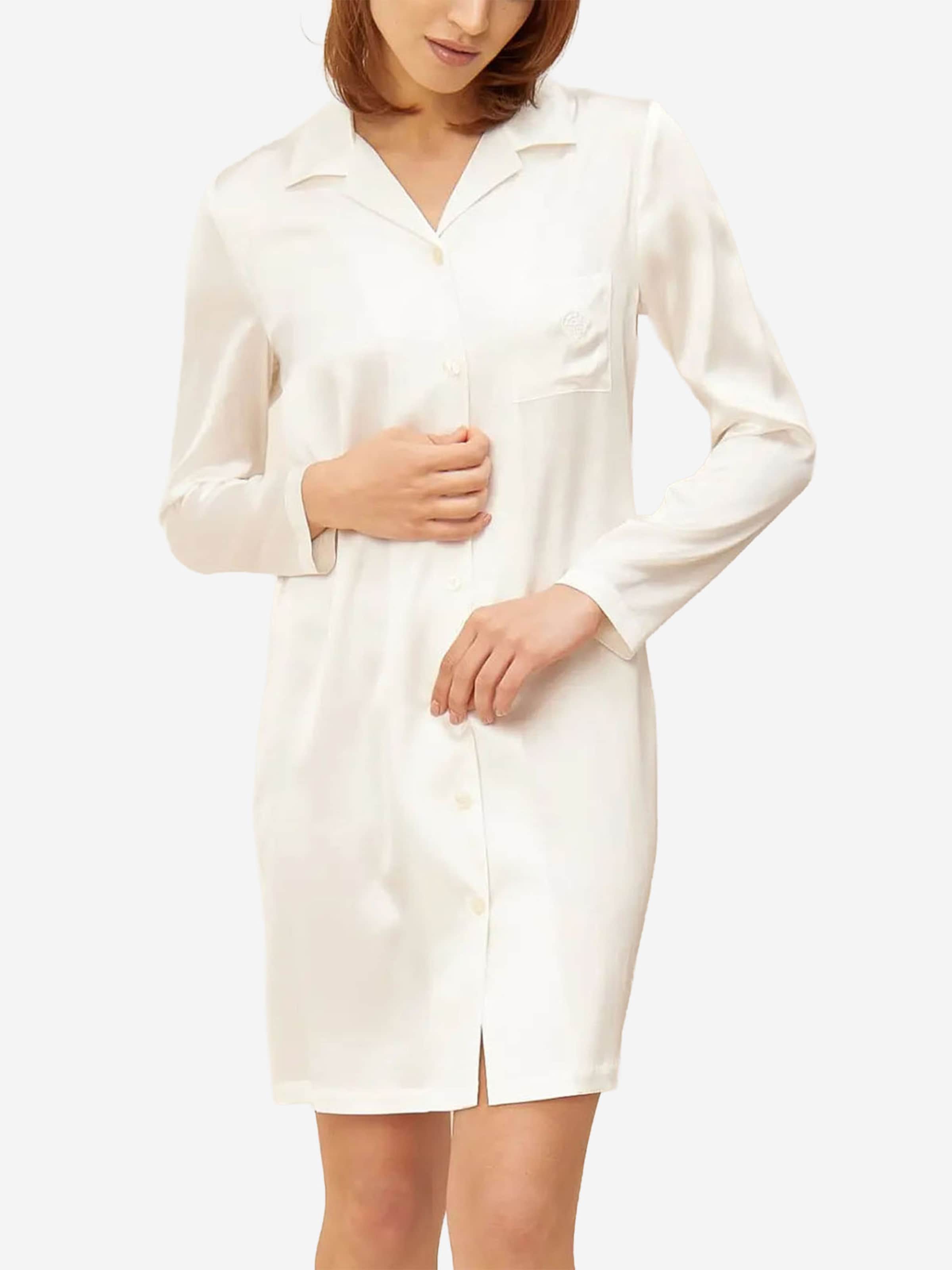 FÉRAUD PARIS Nightgown ' Boyfriend Style ' in White: front