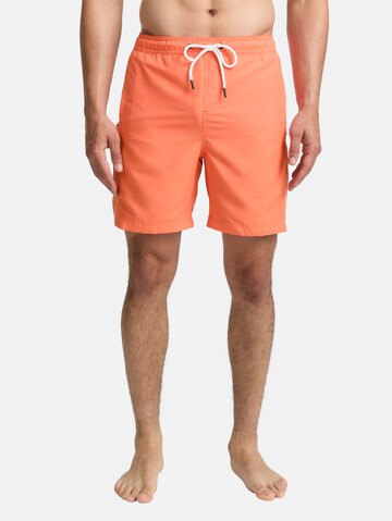 TOM TAILOR DENIM Swimming shorts in Orange: front