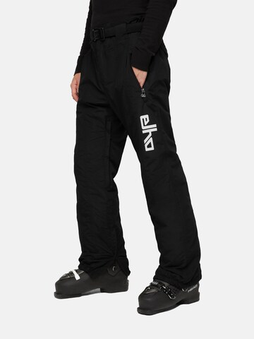 elho Regular Workout Pants 'Zermatt 89' in Black: front