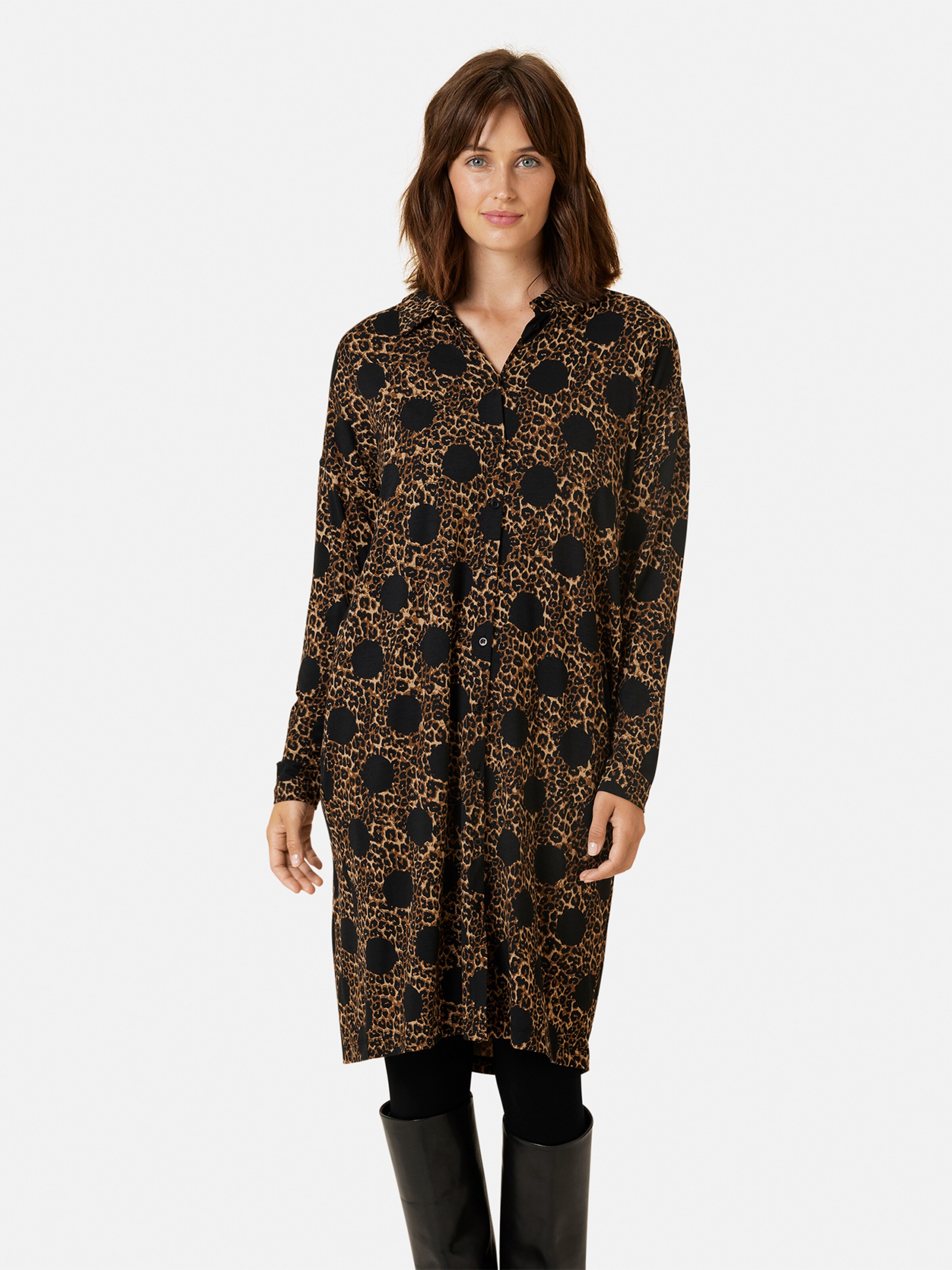 Frauen Große Größen Masai Kleid 'Nitzina' in Braun, Cappuccino - FD70316 Frauen Große Größen Masai Kleid 'Nitzina' in Braun, Cappuccino - FD70316