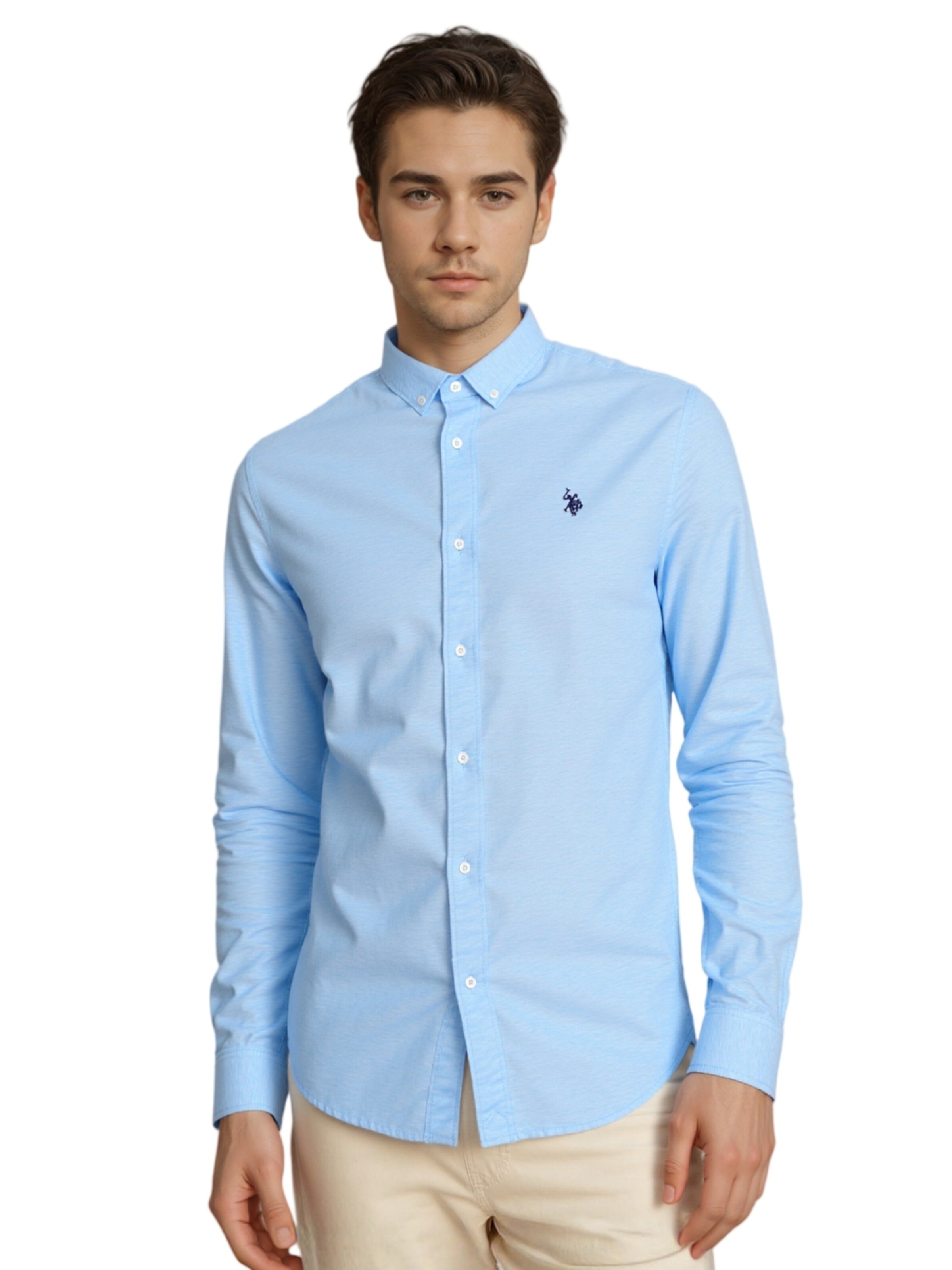 U.S. POLO ASSN. Regular Fit Skjorte i blå: forside