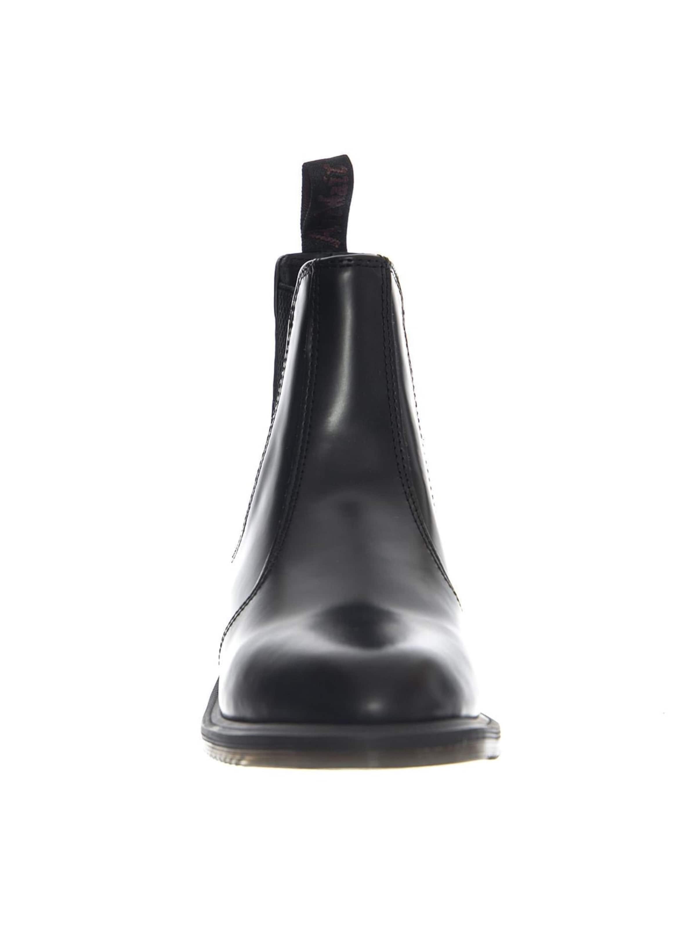 Dr. Martens Kozaki 'Flora Black Polished Smooth' w kolorze czarny