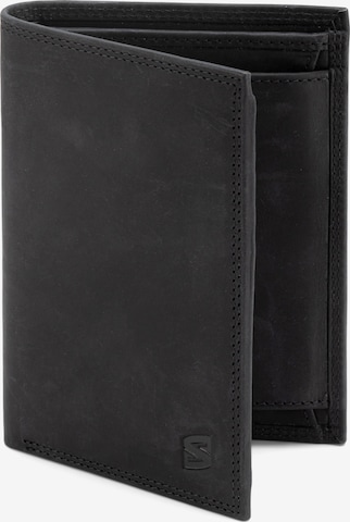 SERASAR Wallet 'Vintage' in Black: front
