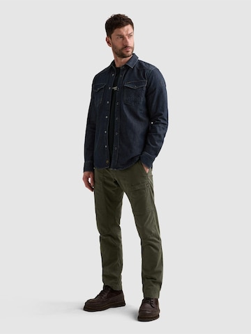 PME Legend Regular Fit Skjorte 'Denim shirt with button closure and badge' i blå