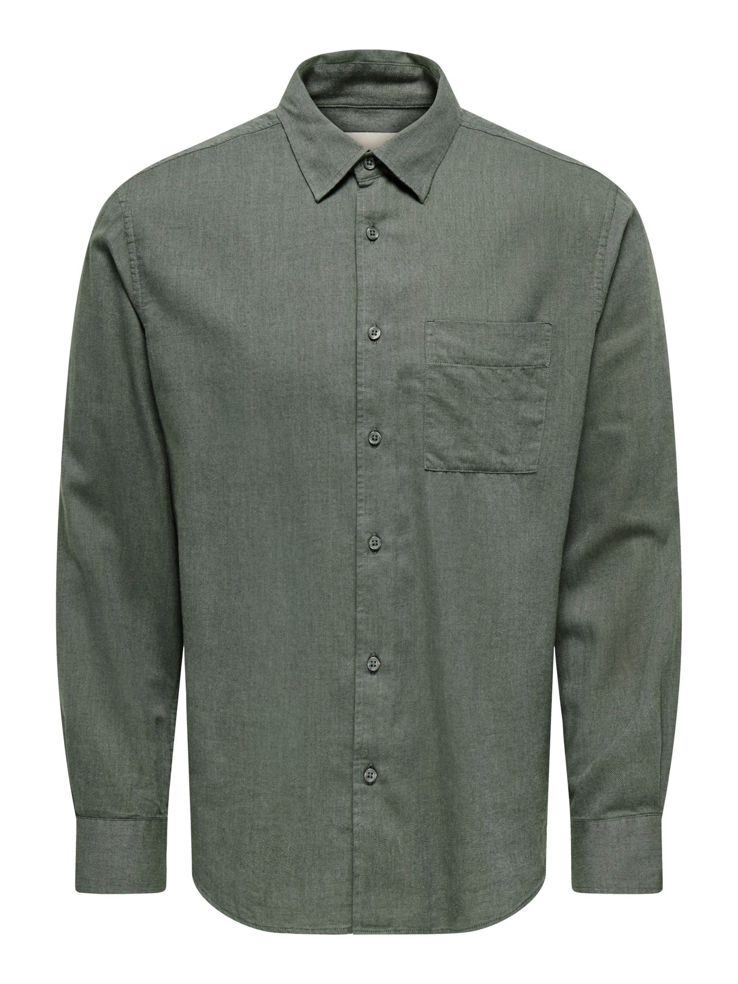 Only & Sons Chemise en XXL en gris, Vue avec produit