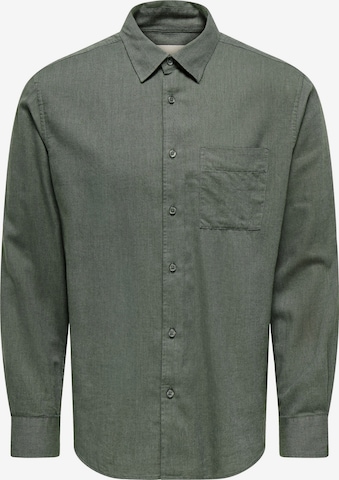Chemise Only & Sons en gris : devant