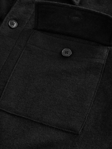 Next Regular fit Button Up Shirt in Black