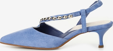 CAFè NOIR Slingpumps in Blauw: voorkant