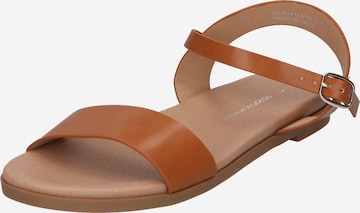 Dorothy Perkins Sandalen met riem in Bruin: voorkant