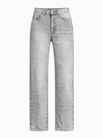 IT'S BASIC Regular Jeans 'Straight Mid Rise Jeans' in Grijs: voorkant