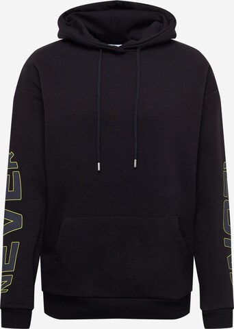Blood Brother Sweatshirt 'NEVER ALONE' in Zwart: voorkant