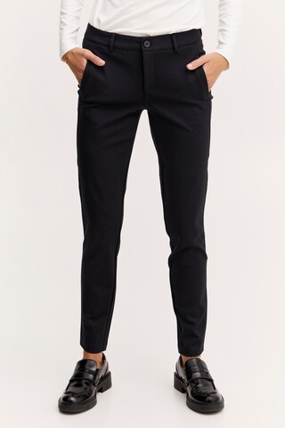 Slimfit Pantaloni chino 'Tessa' di Fransa in nero: frontale
