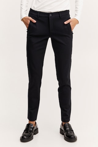 Fransa Slim fit Chino Pants 'TESSA' in Black: front