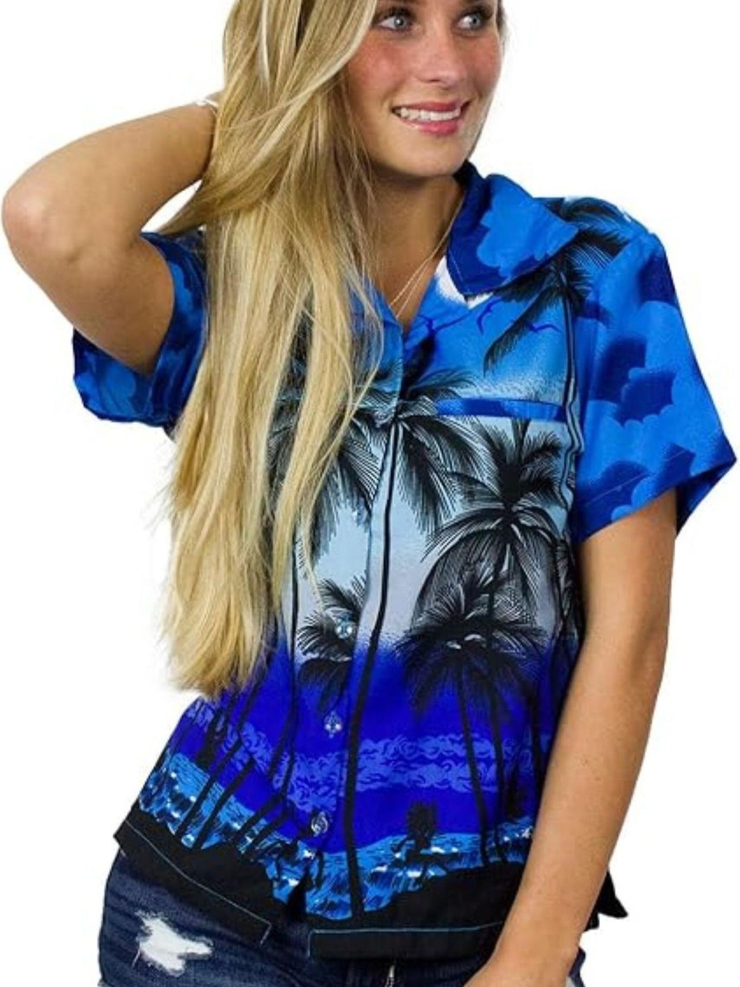 King Kameha Blouse 'Beach' in Blue