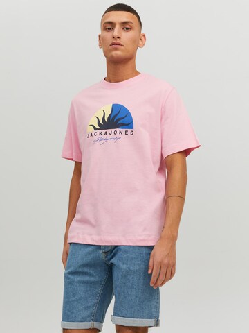 JACK & JONES T-Shirt 'TULUM' in Pink: Vorderseite
