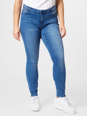 Vero Moda Curve Skinny Jeans 'Fanya' in Blauw: voorkant