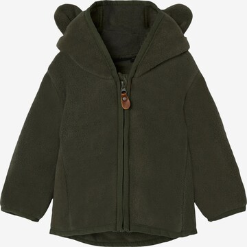 NAME IT Fleece jas 'Muni' in Groen: voorkant