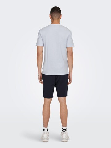 Only & Sons T-shirt 'Trey' i blå