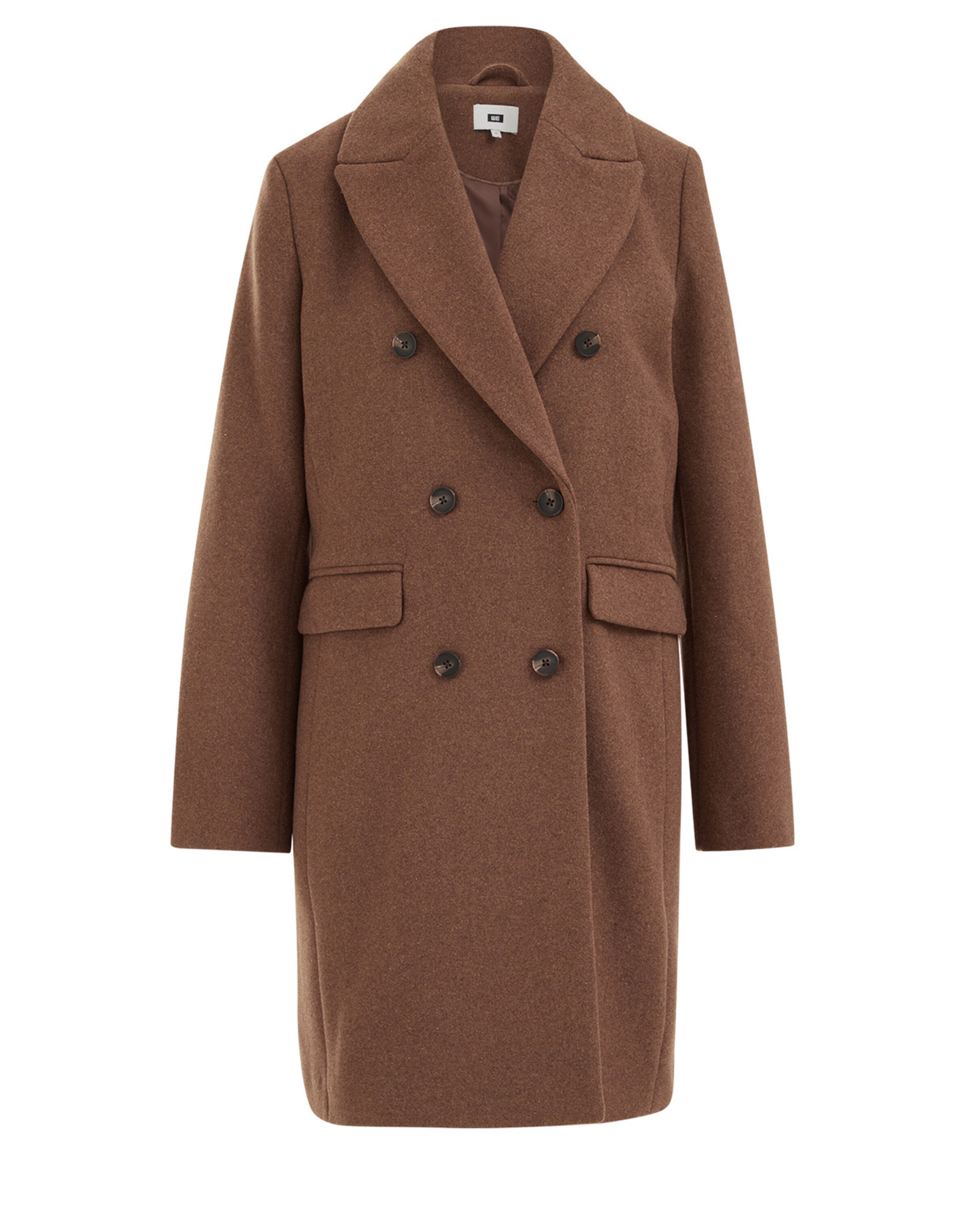 WE Fashion Between-Seasons Coat in XXS in Brown, Item view