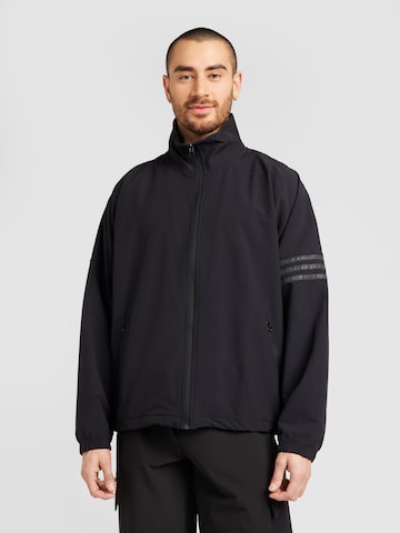 ADIDAS ORIGINALS Zip-Up Hoodie 'Street Neuclassics' in Black: front