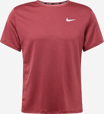 NIKE Funkční tričko 'Miler' – červená: přední strana