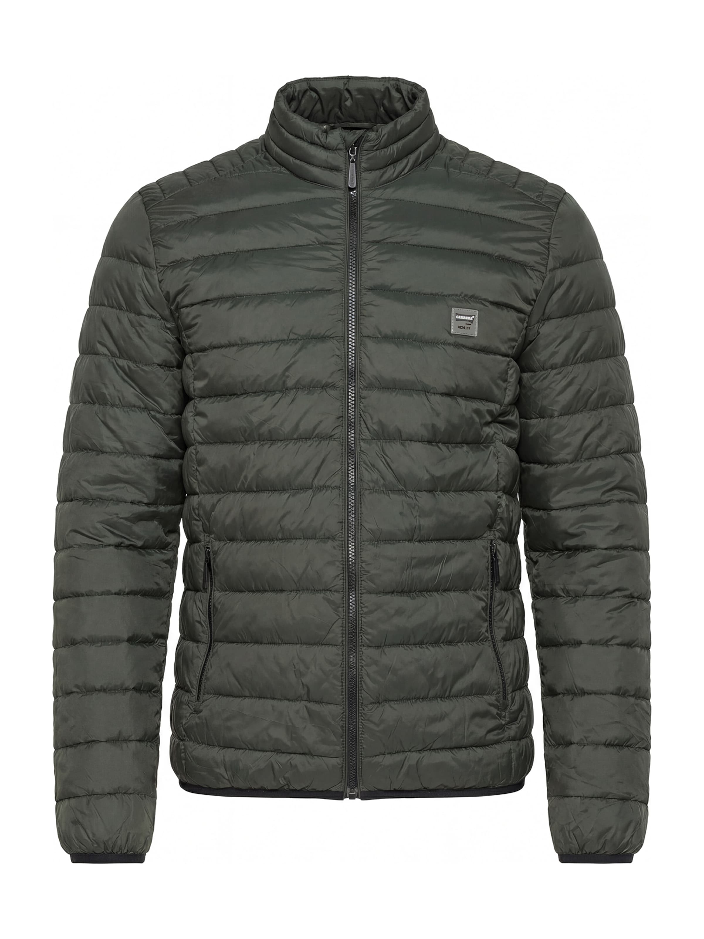 Carrera Jeans Outdoorjacke 'Upright-Collar'‌‌‌‌‌ in Grün: Vorderseite