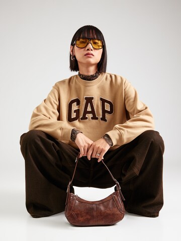 GAP Sweatshirt 'HERITAGE' in Braun