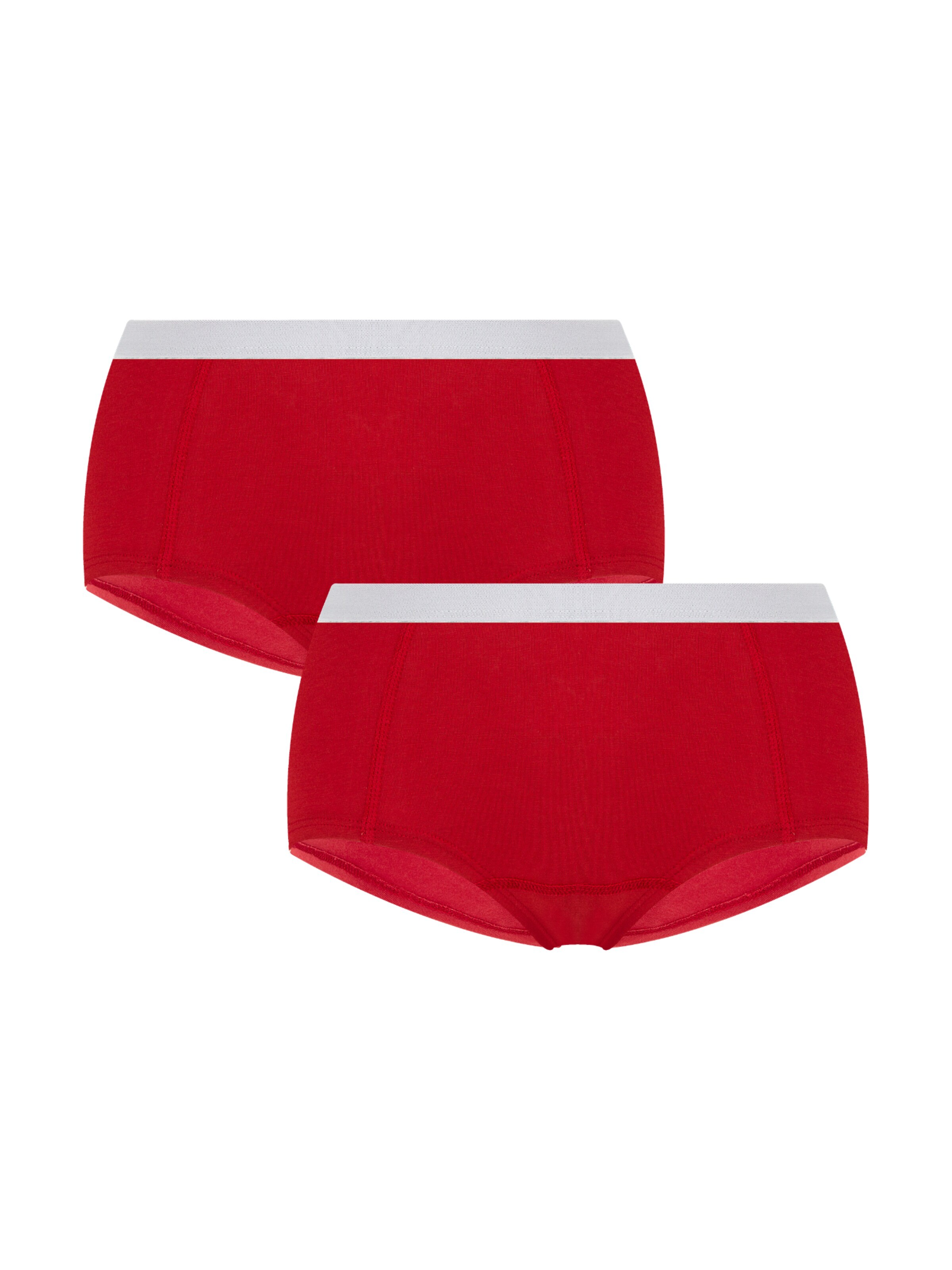 Albero Natur Boyshorts 'Bio-Baumwoll-Boyshorts – 2er Pack' in Red: front