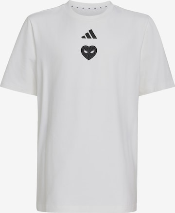 ADIDAS SPORTSWEAR - Camisa funcionais 'Marvel Spider-Man ' em branco: frente