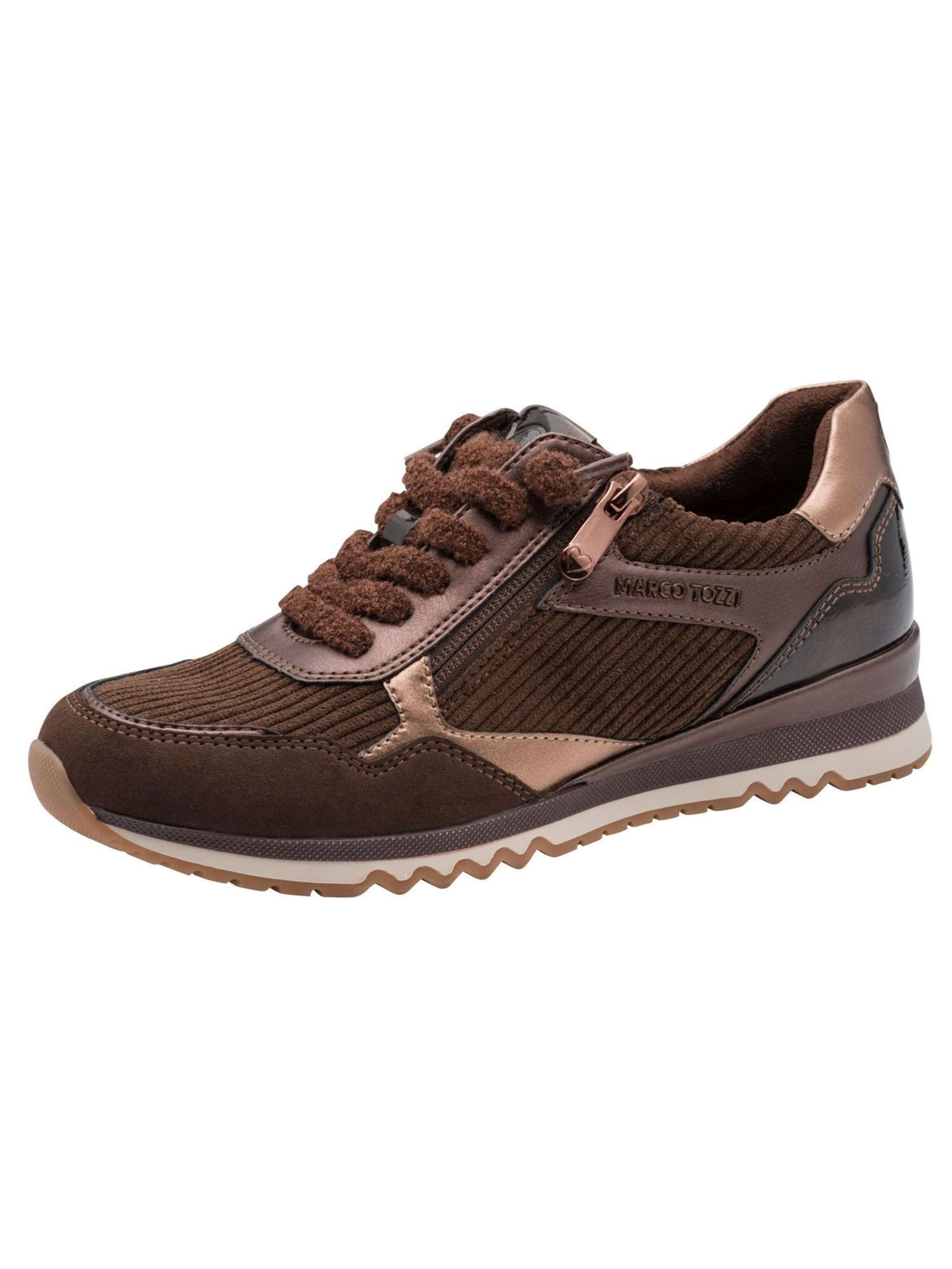 MARCO TOZZI Sneakers laag in Bruin: voorkant