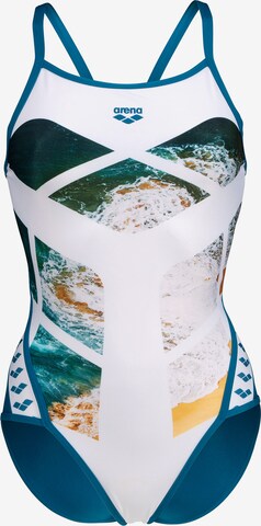 ARENA Bustier Urheilu-uimapuku 'PLANET WATER' värissä monivärinen: edessä