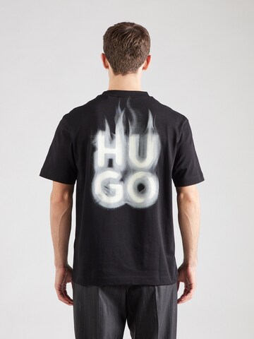 HUGO Shirt 'Dalsar' in Zwart: voorkant