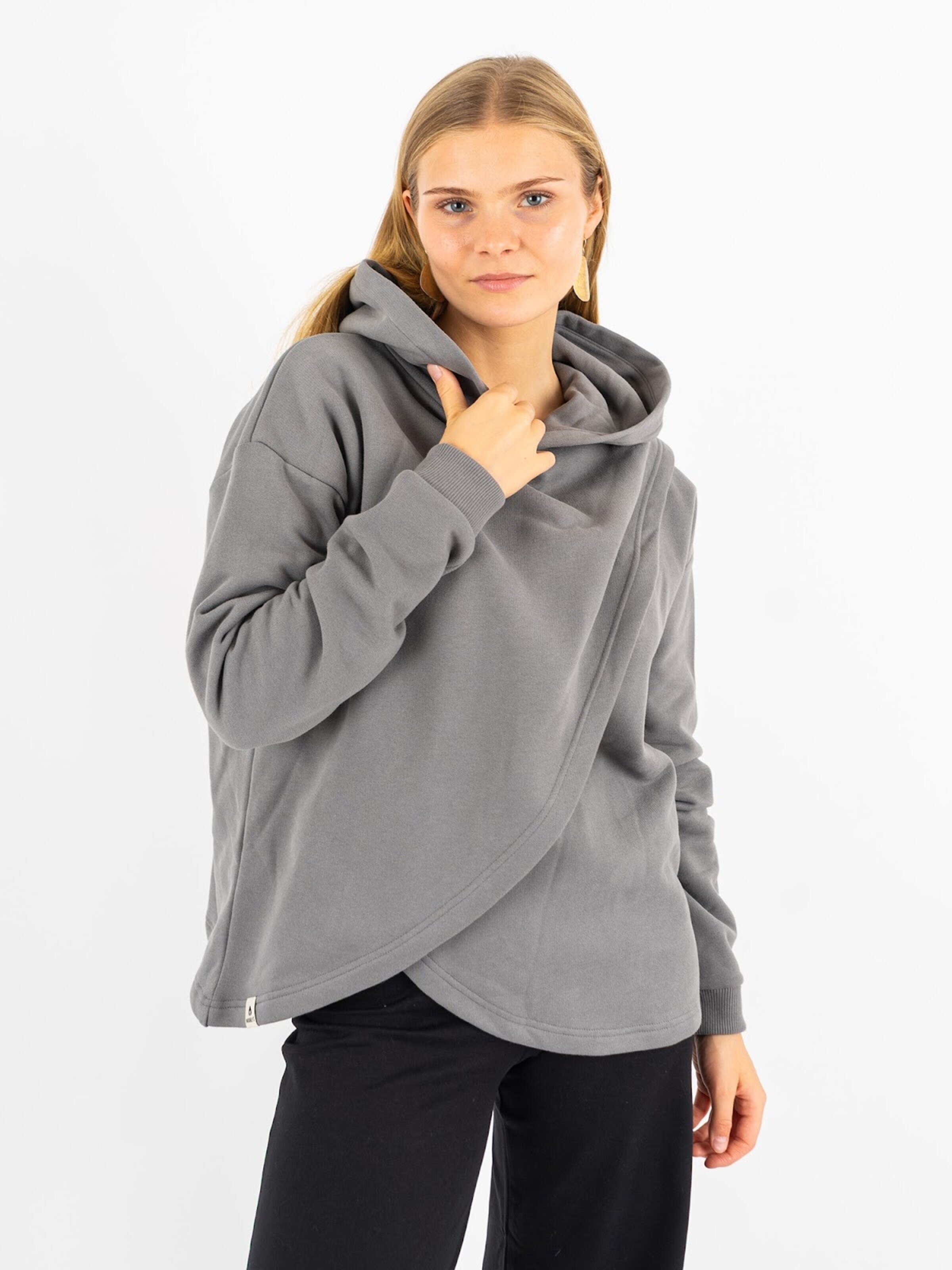 NOORLYS Sweatshirt 'VINGER' in Grey: front