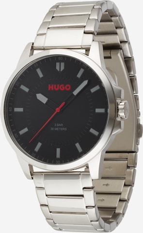 Montre à affichage analogique HUGO Red en argent : devant