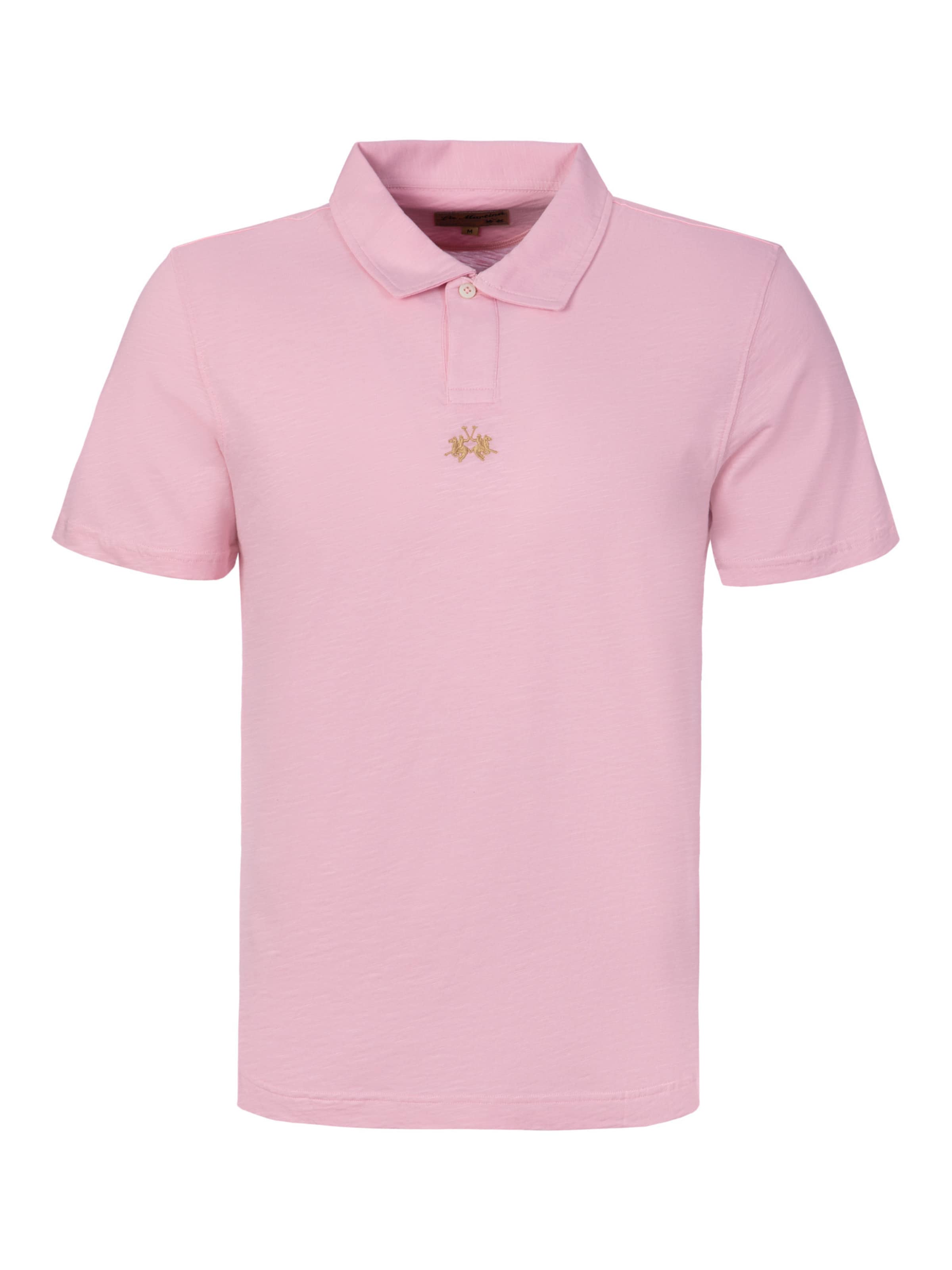 La Martina Shirt 'MCP018' in Roze: voorkant
