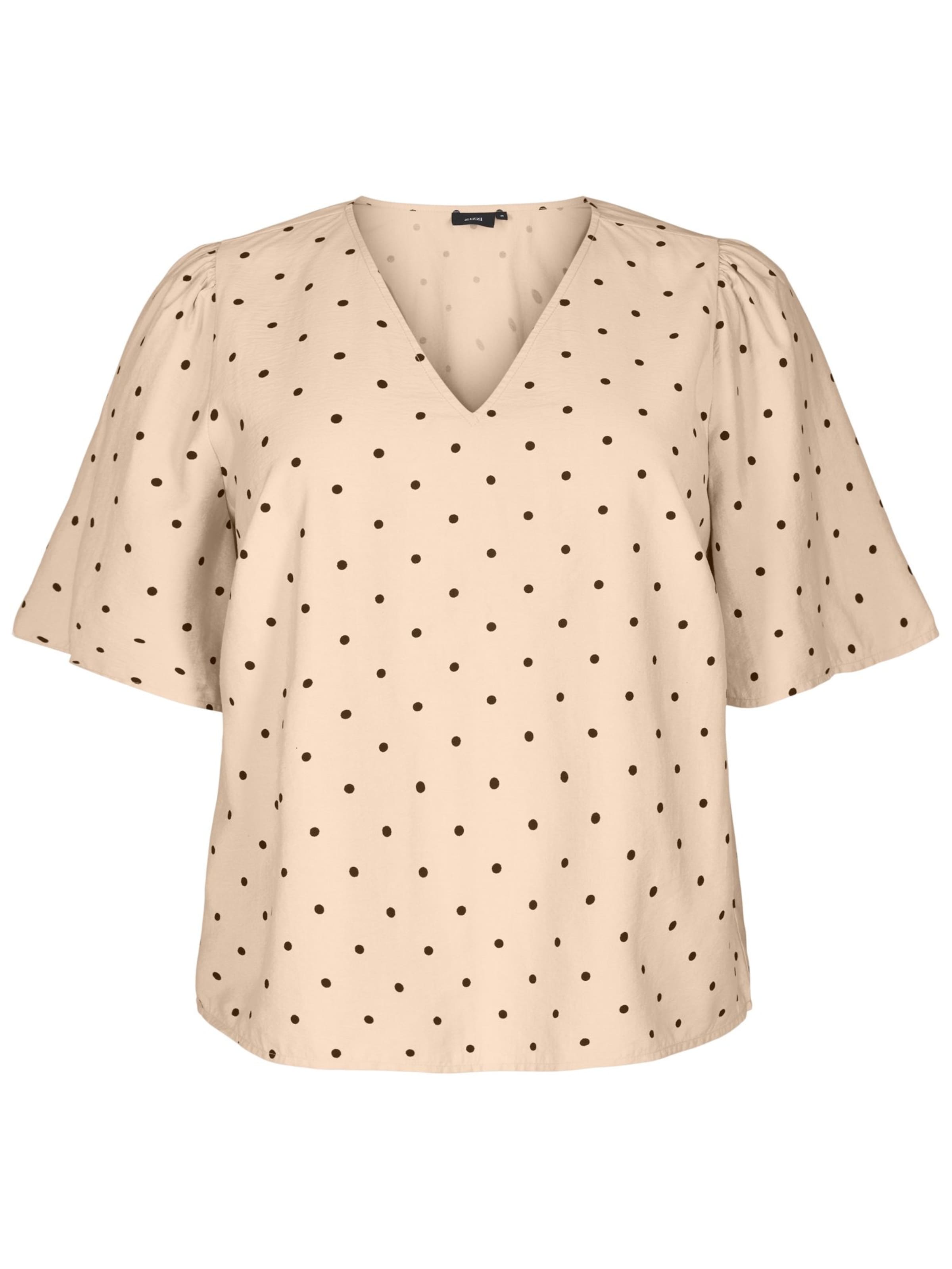 Camicia da donna 'Mdot' di Zizzi in beige: frontale
