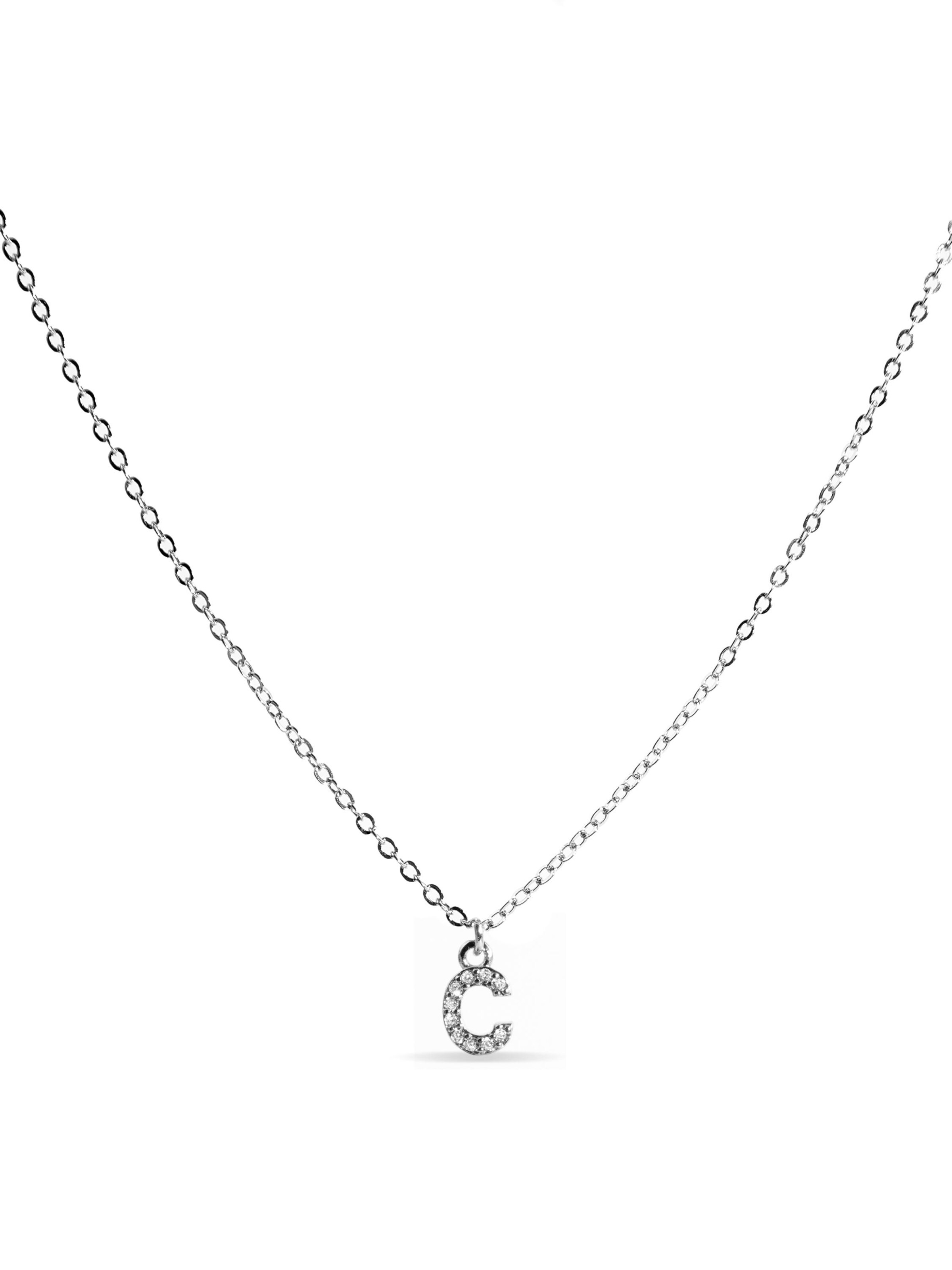 Collana 'Alphabet' di Luxenter in bianco: frontale