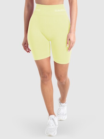 Smilodox Skinny Sports trousers in Yellow: front