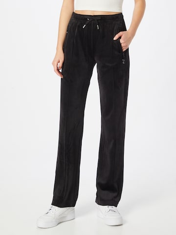 Loosefit Pantaloni 'Tina' di Juicy Couture in nero: frontale